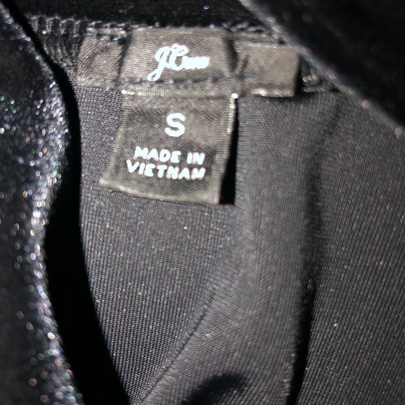 Black velvet sleeveless mock neck top, small. Matching pants sold separately - Picture 4 of 5